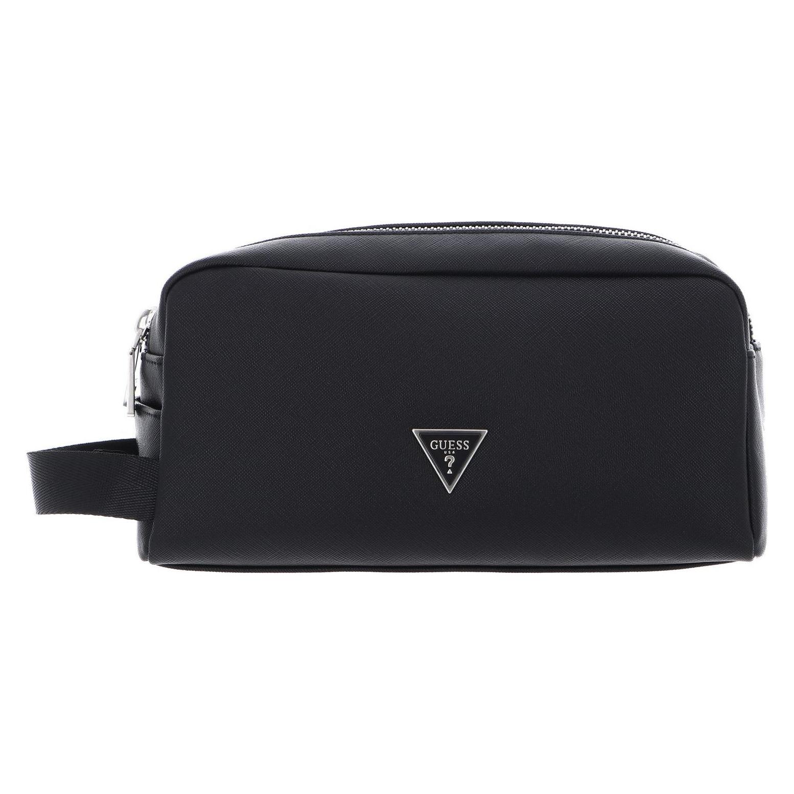 Guess, Necessaire, Certosa Saffiano Eco Beauty Case, Schwarz