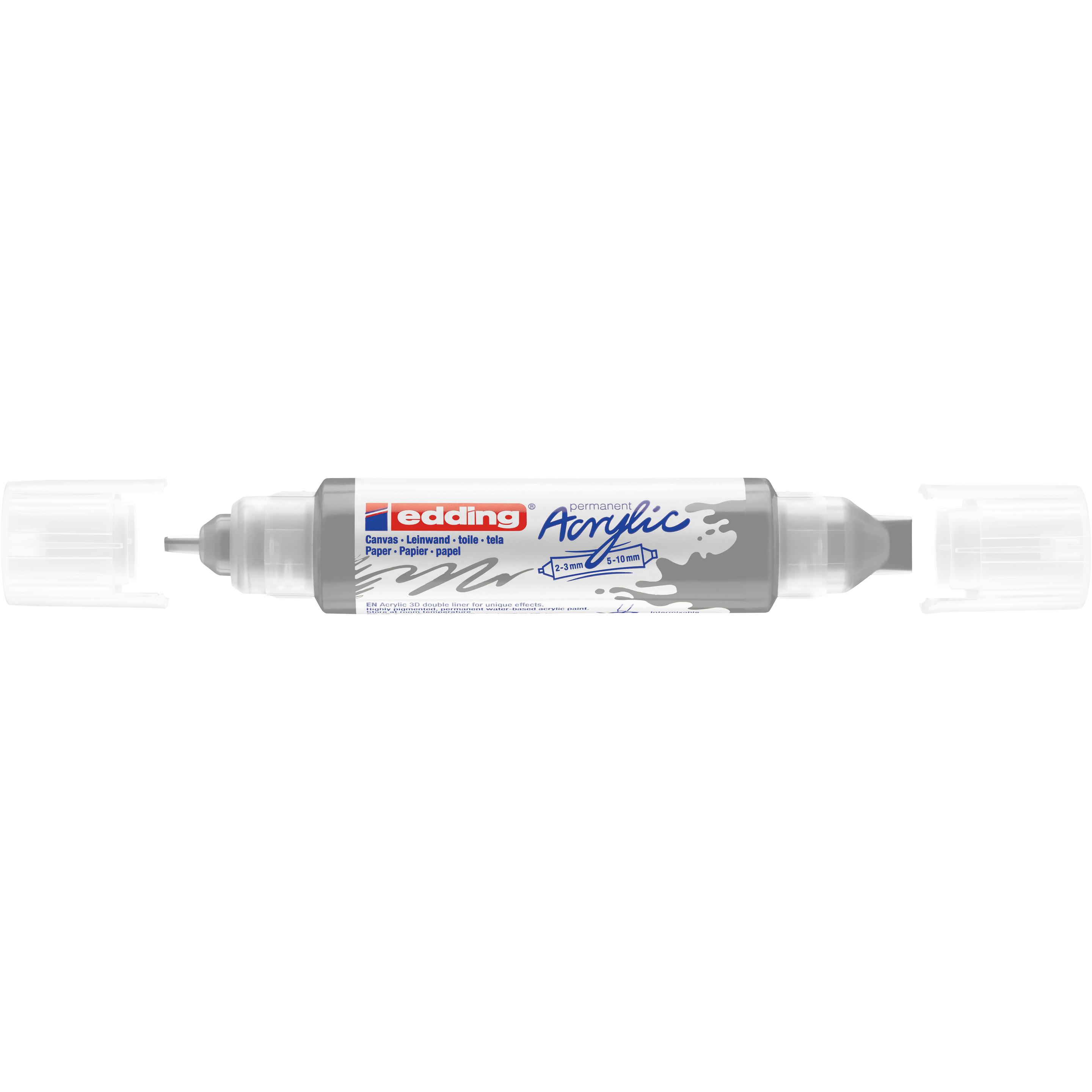 Edding, Marker, Acrylmarker 5400 Double Liner (Silber, 10 mm, 1 x)