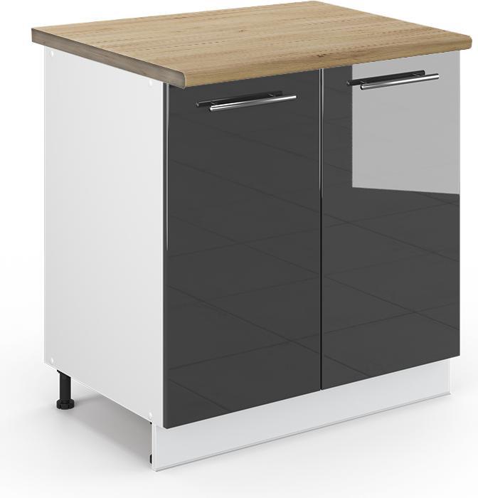 Anthrazit hochglanz, Goldkraft Eiche, Weiss