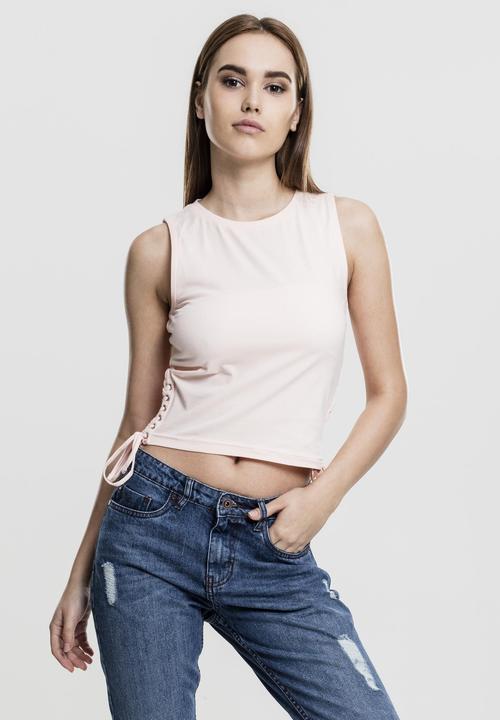 Actual product image Urban Classics Ladies Lace Up Cropped Top (XS)