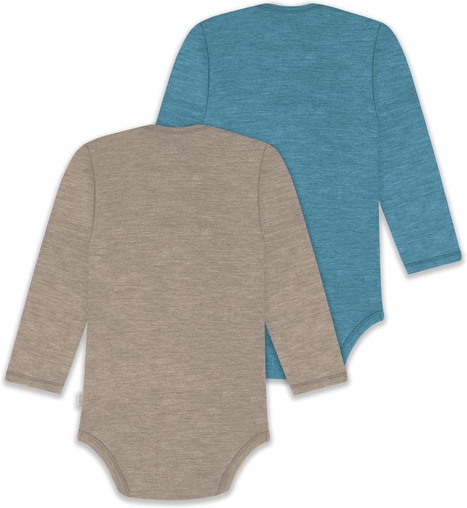 Produktbild Normani 2er Pack Baby Merino Body Langarm „Auckland" - 9381 (92)