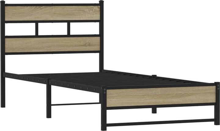 Produktbild vidaXL Metallbett Bett Lattenrost Einzelbett Bettgestell ohne Matratze 107x203cm (107 x 203 cm)