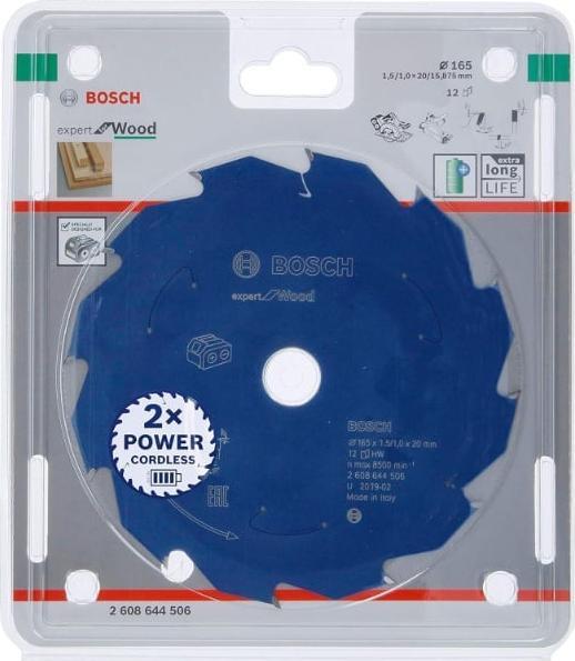 Actual product image Bosch Professional Zubehör Expert for Wood cordless circular saw blade, 165 x 1.5/1 x 20, 48 teeth