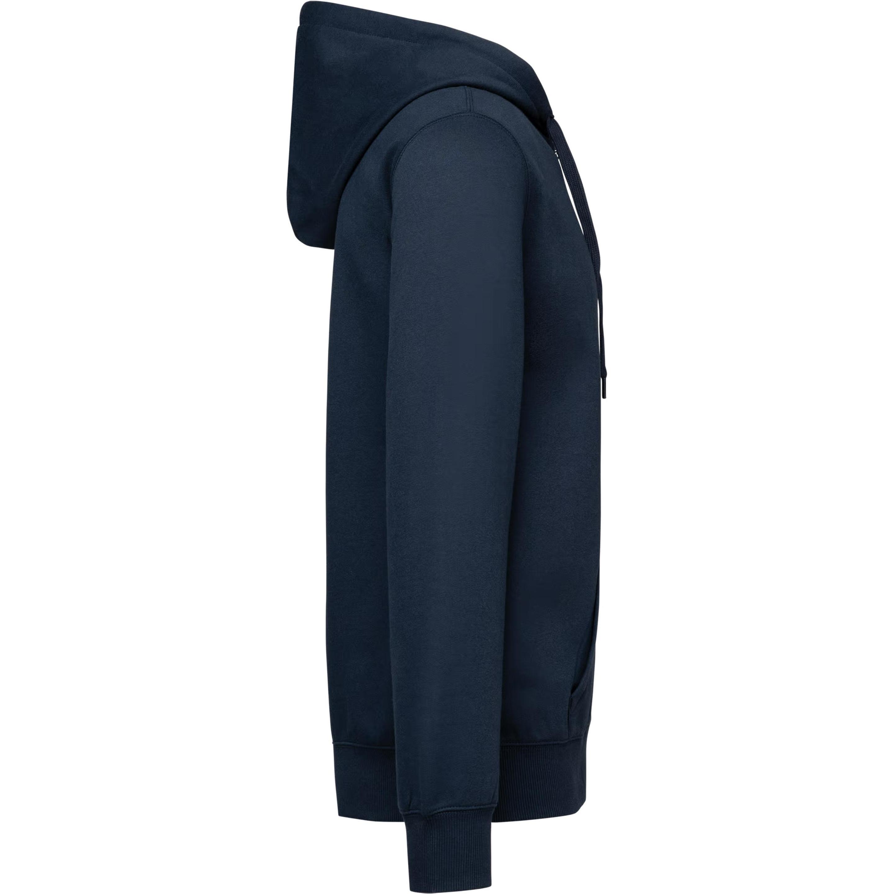 Kariban, Herren, Pullover, Recyceltes Sweatshirt mit Kapuze und Reissverschluss, Blau, (M)