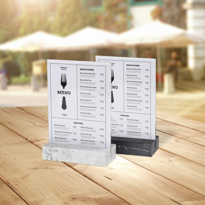 Produktbild Europel Tischaufsteller, DIN A5 hoch, Polystone anthrazit (A5)