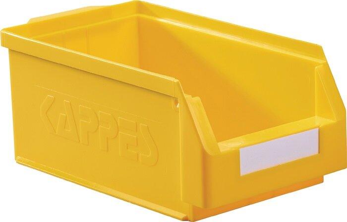 Kappes Open fronted storage box size 4 yellow L350xW200xH150mm