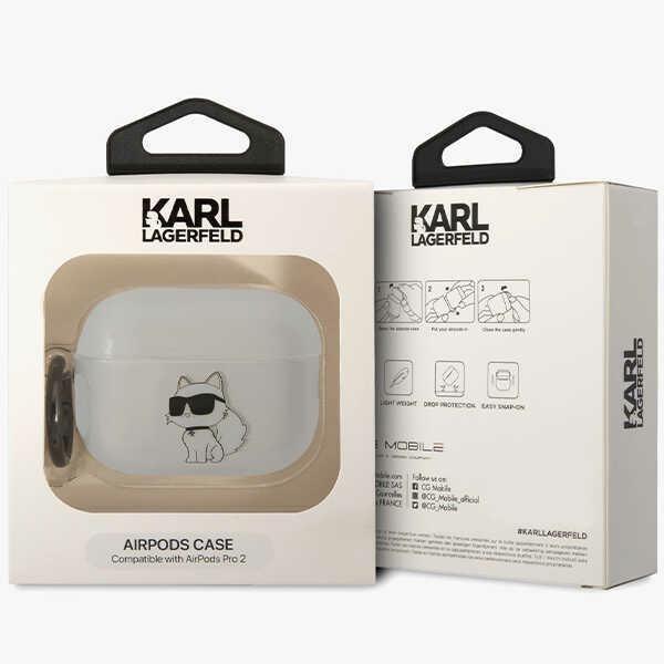 Produktbild Karl Lagerfeld Airpods Pro 2 Logo NFT Choupette TPU Case (Kopfhörer Hülle)