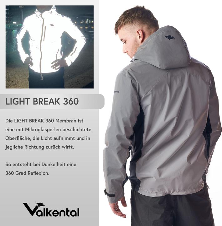 Produktbild Valkental Funktionale & reflektierende Softshelljacke für Outdooraktivitäten - Herren (L)