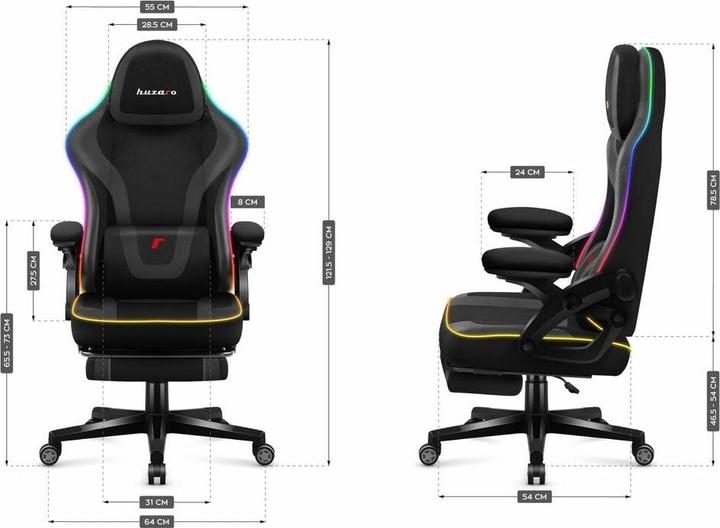 Actual product image Huzaro Fotel gamingowy Force 4.6 RGB Black Mesh
