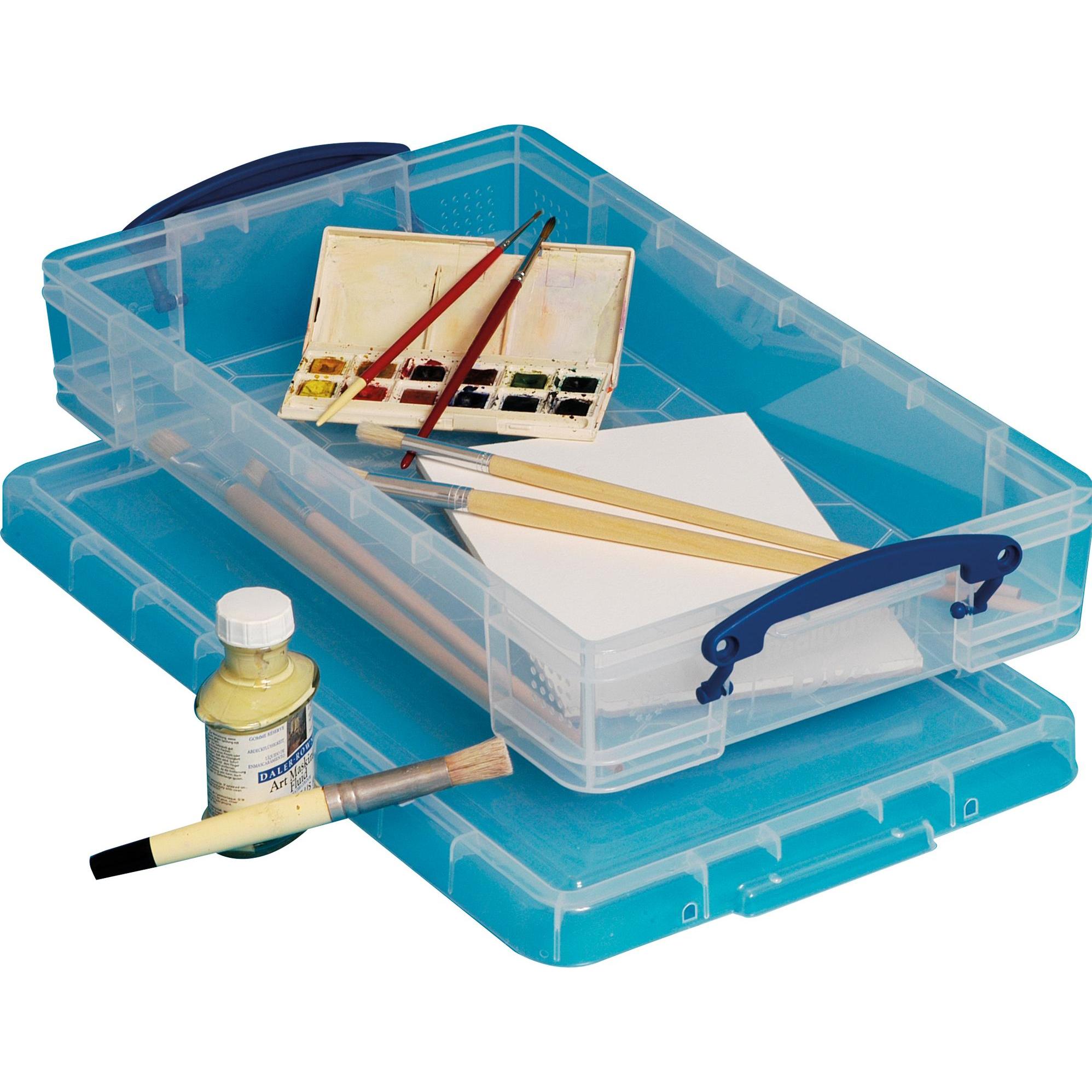 Really Useful Box, Box Portaoggetti, Scatola Scatole Davvero Utili Scatole, Plastica, Trasparente, Con Coperchio (27 Cm, 6 L)
