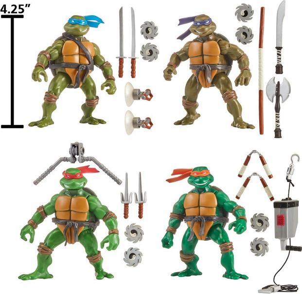 Produktbild Playmates Teenage Mutant Ninja Turtles Classic 2003 Actionfiguren 4-Pack Turtle