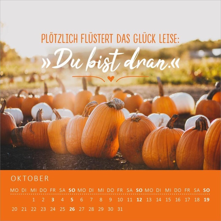 Actual product image Mini monthly calendar Glückssträhnchen st (11.5 x 11.5 cm, Hardcover, German)