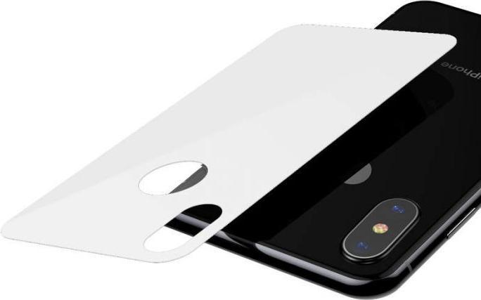 Produktbild Baseus iPhone Xs 03 mm Full coverage curved TGlass rear ProtectorWeiss (1 Stück, Apple iPhone XS)