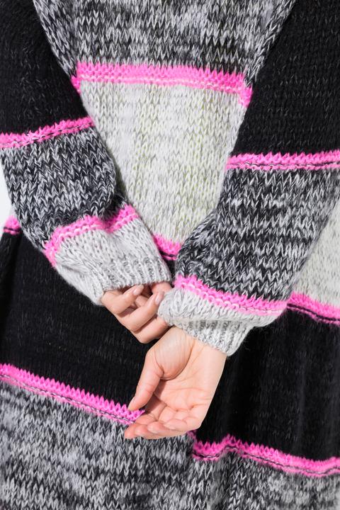 Produktbild Angel of Style Strickjacke, lang, Neonstreifen, offene Form (54)
