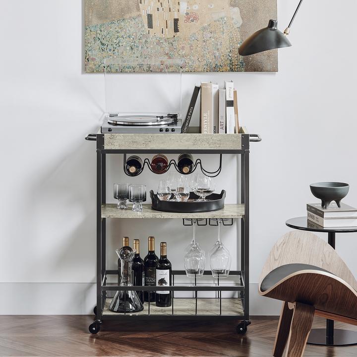Image du produit SoBuy Chariot de service avec plateau amovible