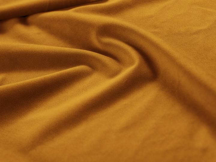 Actual product image Cosmopolitan Design Velvet Pouf, "Bali", 1 Seat, Yellow, 60x60x41 Made in Europe