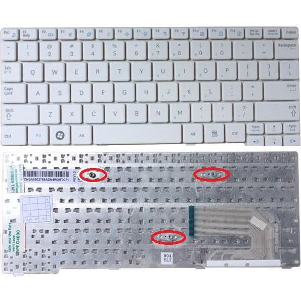 Samsung Keyboard (US/INTERNATIONAL), Notebook Ersatzteile, Weiss