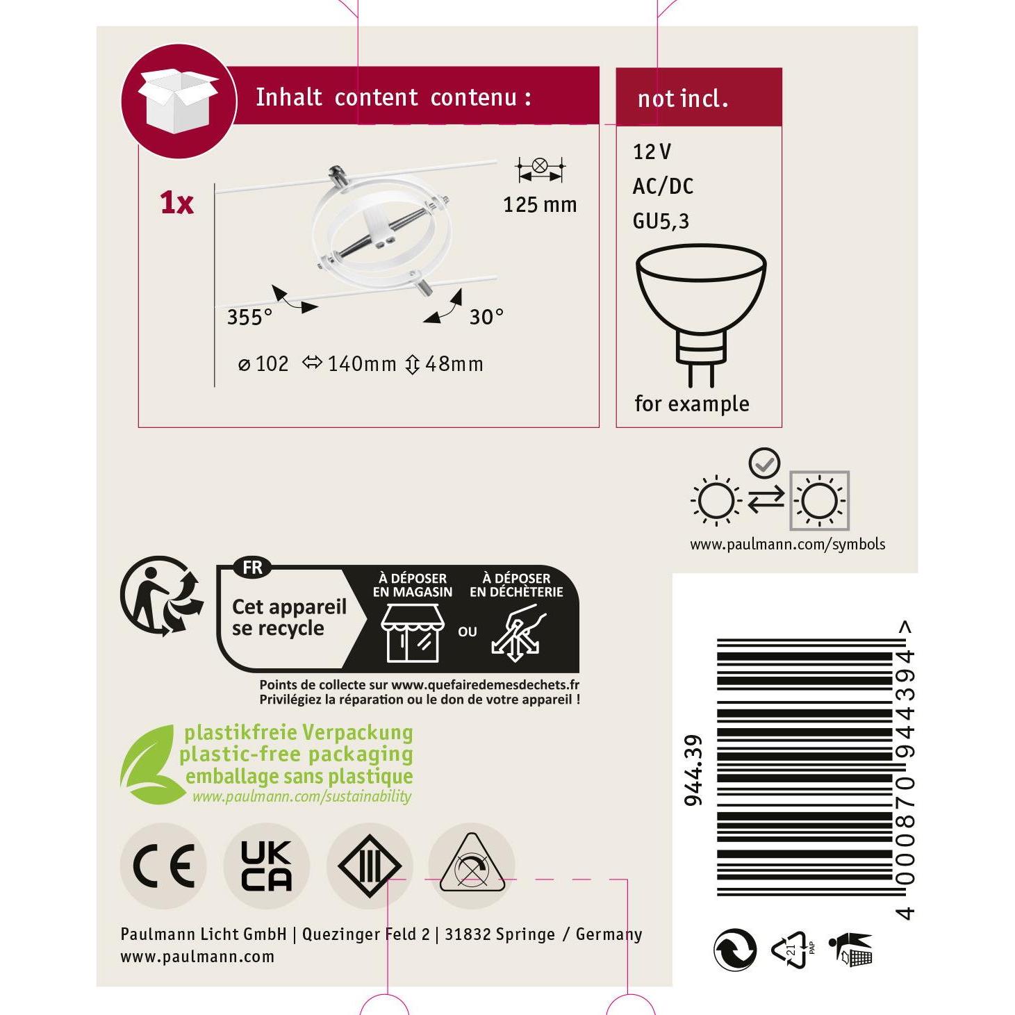 Thumbnail - Paulmann, Zubehör Beleuchtung, Wire System Cardan
