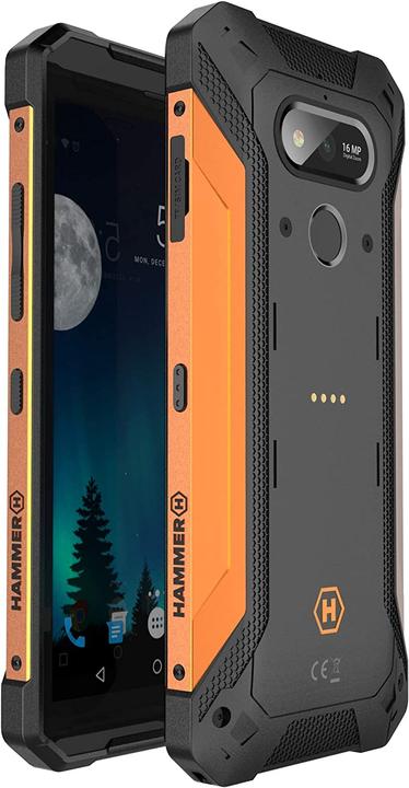 Actual product image Myphone HAMMER Explorer (5.72 inch) Dual SIM Android 9.0 USB Type-C (32 GB, Black, Orange, Dual SIM, 4G)