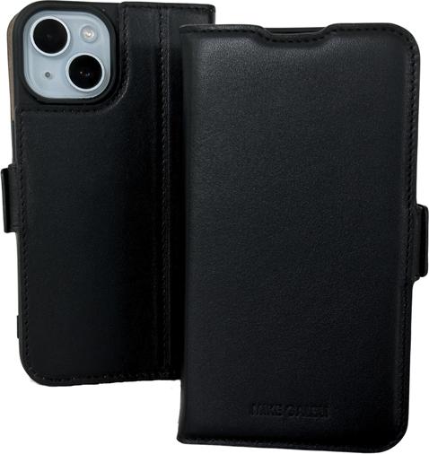 Actual product image Mike Galeli Book cover genuine leather Fabio black (Apple iPhone 15)