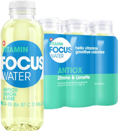 Produktbild Focuswater Antiox (Zitrone & Ingwer, 6 x)