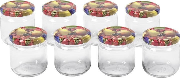 Emsy Schraubdeckelglas 212ml mit 66mm TO-Deckel Obstde8er Tray (1 Stk., 0.21 l)