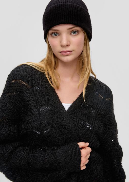 Produktbild s.Oliver Strickjacke Strick-Cardigan mit Zopfmuster (M)
