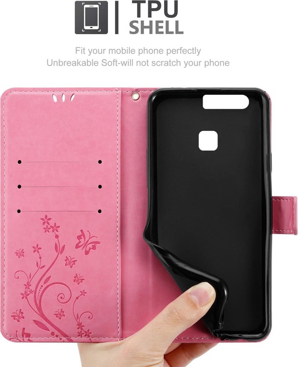 Produktbild Cadorabo Flower Book Cover (Huawei P9)