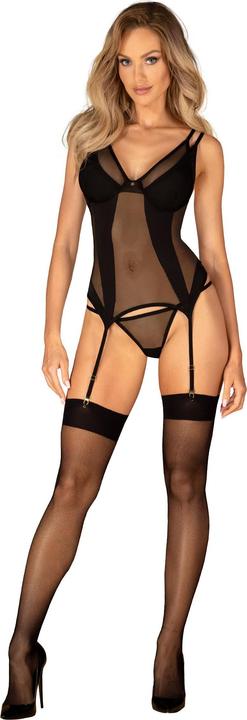 Actual product image Obsessive S823 Stockings - Black (M, L)