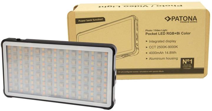 Actual product image Patona RGB video light with power bank (Video light)