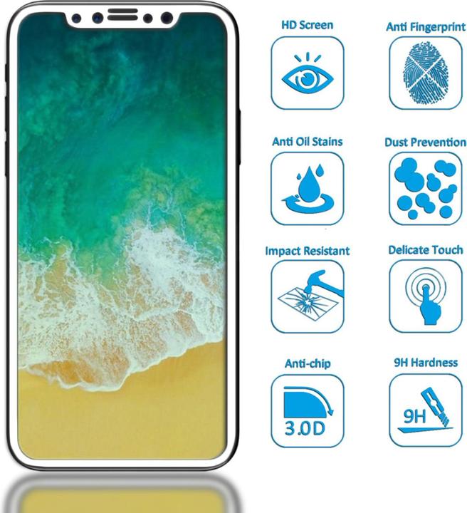 Immagine prodotto Nalia Vetro protettivo (1 Pezzo/i, Apple iPhone X, Realme 11 Pro+)