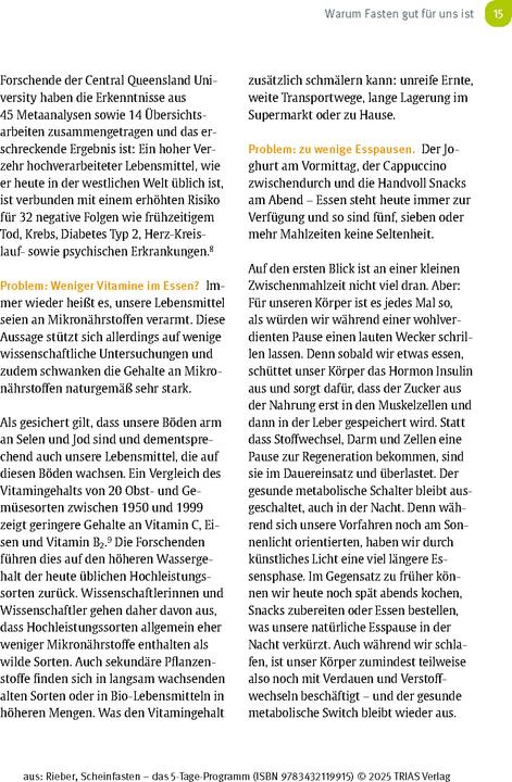 Immagine prodotto Scheinfasten - das 5-Tage-Programm (Tedesco, Riebera Dunja, 2025)