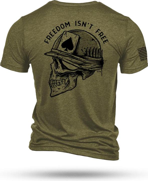Actual product image Nine Line T-Shirt FREEDOM ISN'T FREE, olive (L)