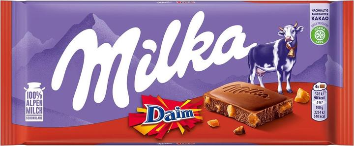 Image du produit Milka Tablette de chocolat Daim 100 g (100 g)
