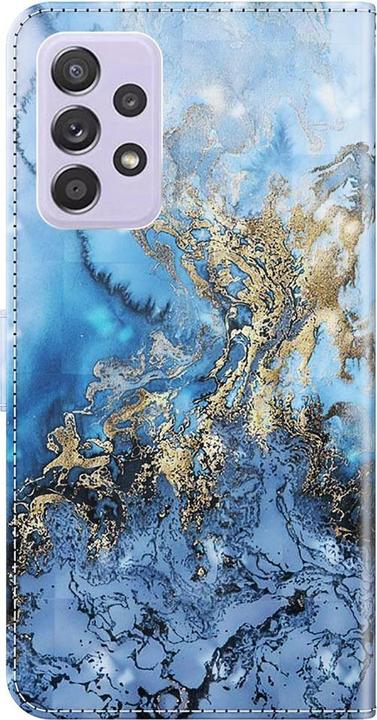 Produktbild Cover-Discount Galaxy A33 5G - Etui Glitzer Effekt Marble blau (Samsung Galaxy A33 5G)