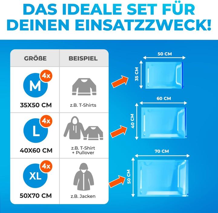 Label énergétique Silverrack Kit de sacs sous vide de voyage