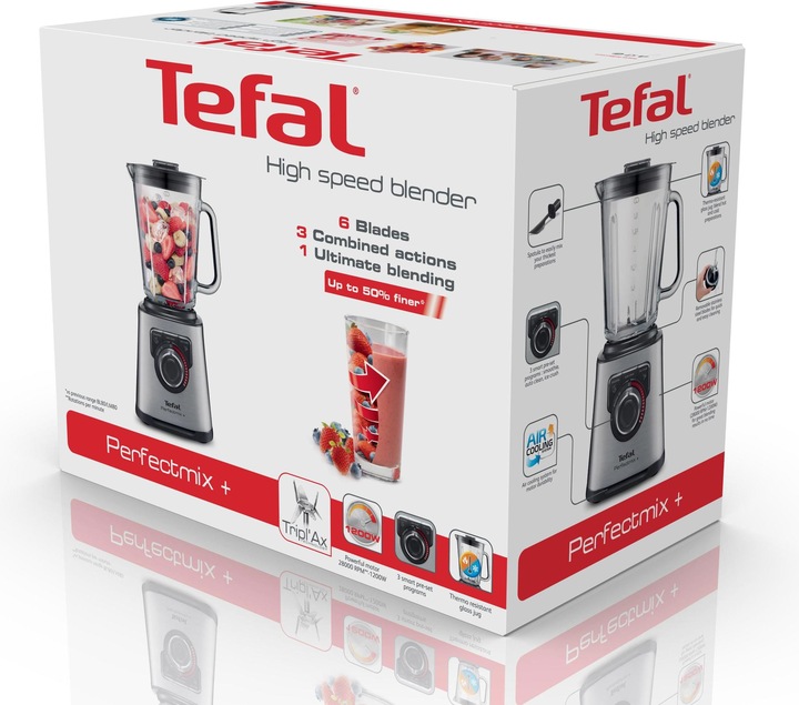 Immagine prodotto Tefal Frullatore PerfectMix BL811D38 da tavolo, 1200 W, Materiale vaso vetro, Capacità vaso 1,5 L (1200 W)
