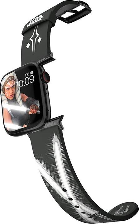 Actual product image Moby Fox Star Wars - Apple Watch Armband 38/40/41/42/44/45/49 mm (The Mandalorian Ahsoka Tano Lichtschwert) (Silicone)