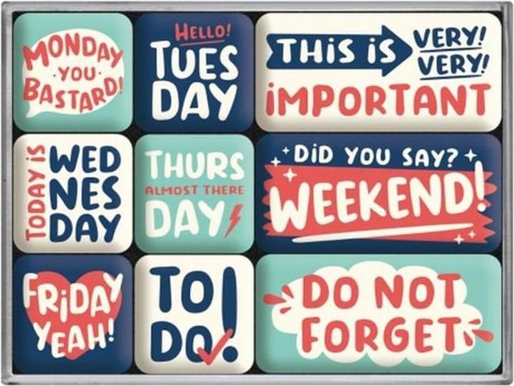 Immagine prodotto Nostalgic-Art Merchandising Set di calamite Nostalgic Art Happy Week 1 pezzo, multicolore, colore dettagliato (1 x)