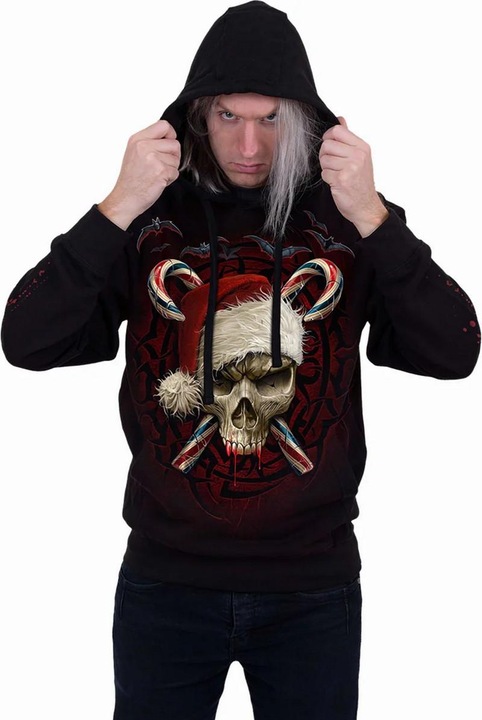 Produktbild Spiral Candy Cane Santa Kapuzenpullover (L)