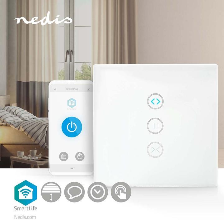Actual product image Nedis Smartlife WIFI Wall Switch Wi-Fi Shade/Curtain Wall Mount 300 W AndroidT