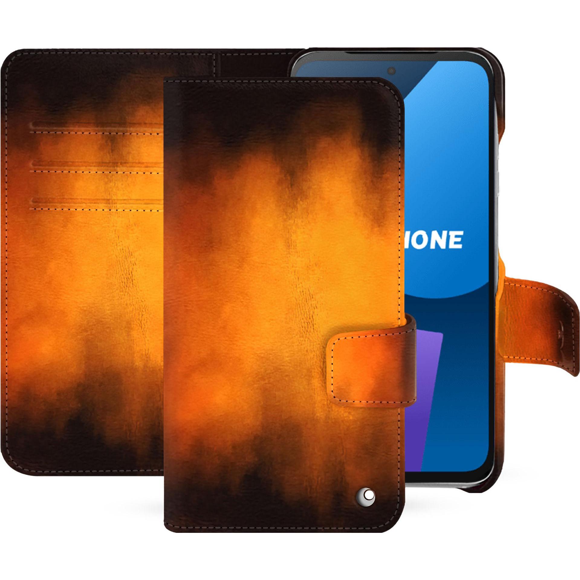 Thumbnail - Noreve Lederschutzhülle Fairphone 5 (Fairphone 5), Smartphone Hülle, Violett