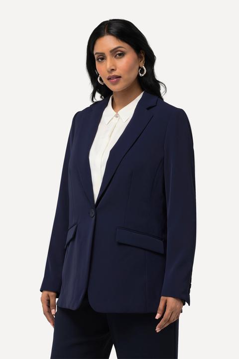 Image du produit Ulla Popken Blazer avec col à revers, poches à rabat et fermeture 1 bouton (42)
