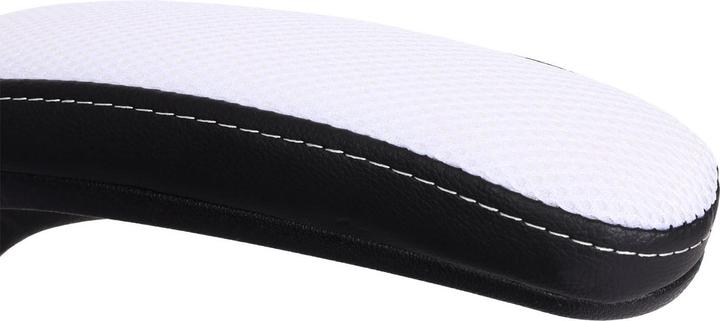 Produktbild Swisshandel24 Bürostuhl HWC-K13, Drehstuhl Gamingstuhl, ergonomisch, verstellbare Armlehne, Kunstleder schwarz-w