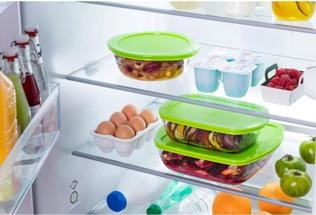 Image du produit Pyrex Dajar Récipient en verre avec couvercle Cook & Store rectangulaire, verre, transparent/vert (1.10 l)