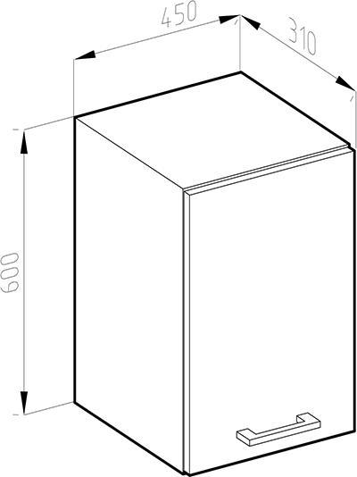 Immagine prodotto Vicco Hängeschrank R-Line (45 x 31 x 60 cm)