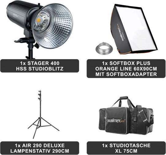 Actual product image Walimex pro Stager 400 HSS Set Single (Set, 400 Ws)