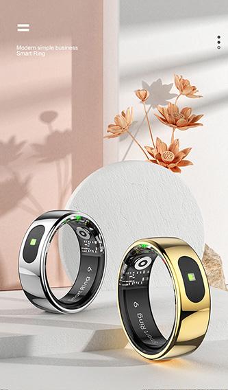 Actual product image Powerton SMART RING PRO Grösse 7 Silber / Smart Ring / Bluetooth 5.2 / 15 mAh / IP68 (7, Silver)