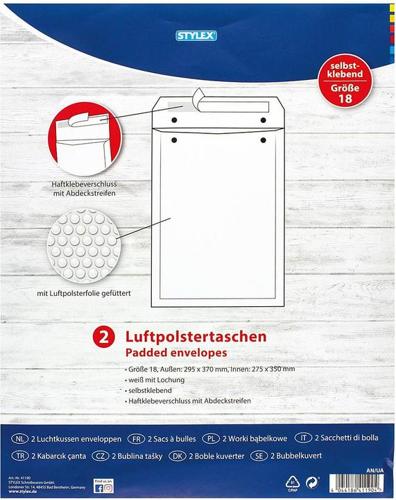 Stylex Luftpolstertasche Gr18 ws 2St (2 x)