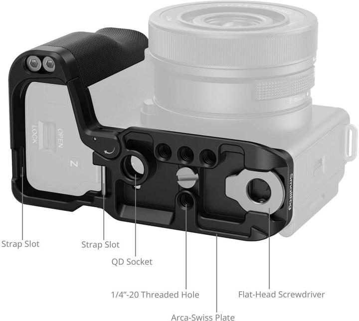 Actual product image SmallRig L-Shape Mount Plate with Silicone Handle for Sony ZV-E10 II 4778